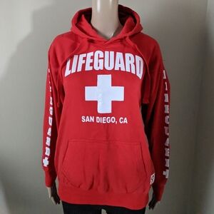 Licensed Lifeguard San Diego red hoodie, size small